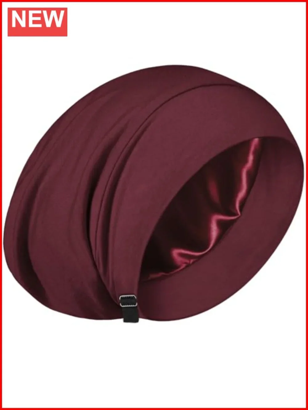 Mulberry Silk Bonnet for Sleeping Women Men with Adjustable Strap